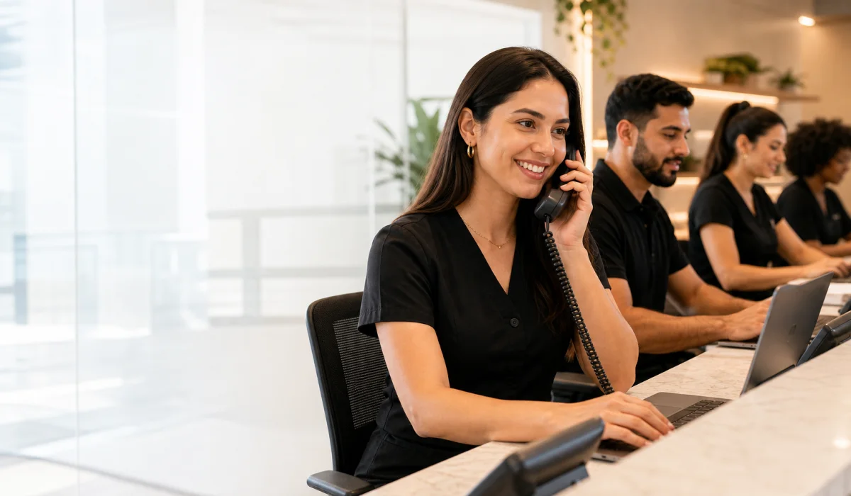 Equipe de atendimento dando continuidade a conversas